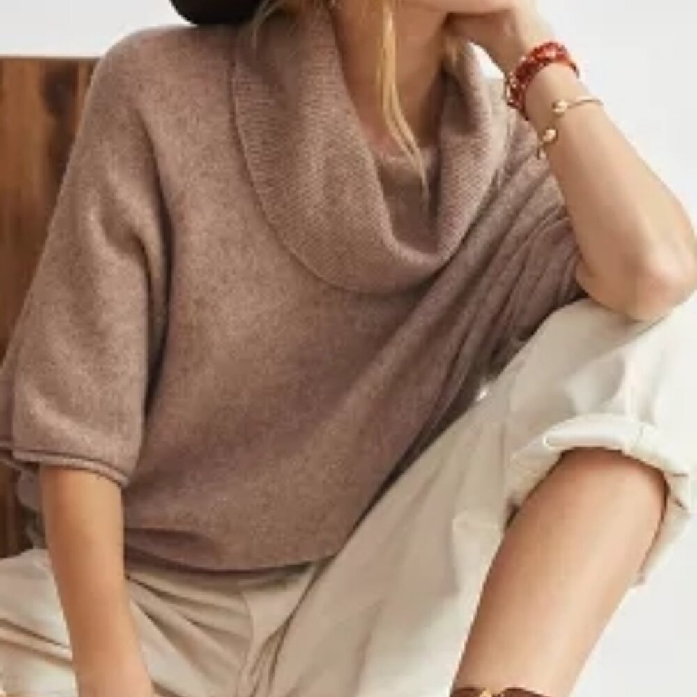 Pilcro Cowl-Neck Poncho Sweater